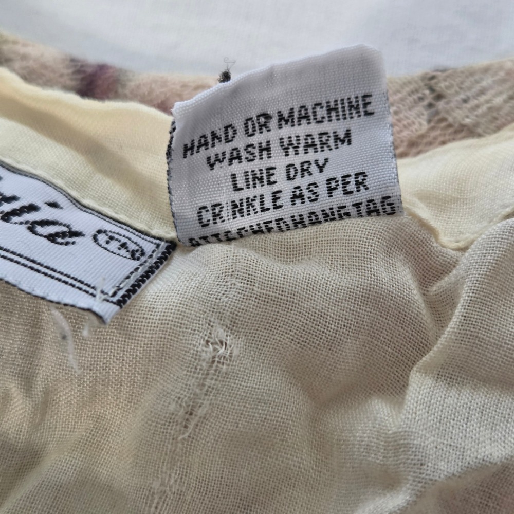 VTG Nostalgia Maxi Dress S Floral Lace Lined Boho Cottagecore Romantic Victorian - Picture 5 of 16